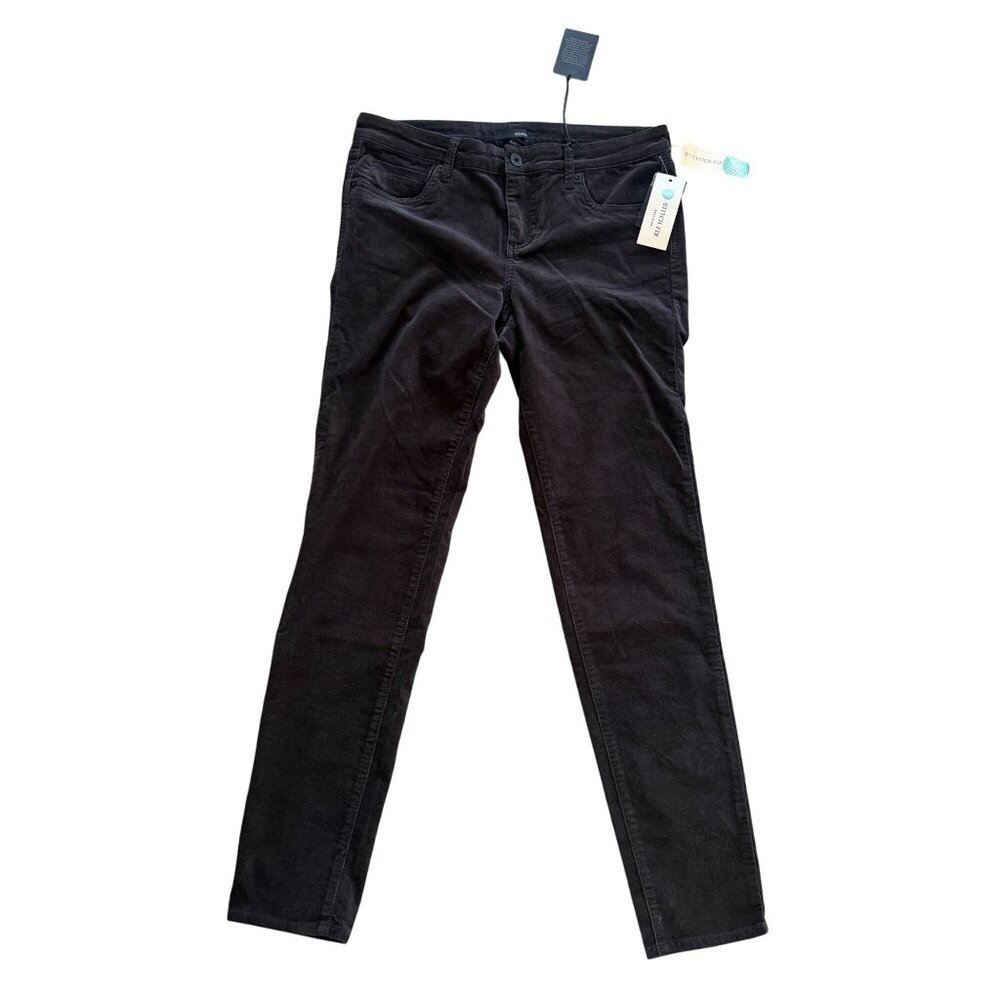 Edyson Womens Hampton Skinny Corduroy Pants Size 29 Dark Grey/Charcoal NWT